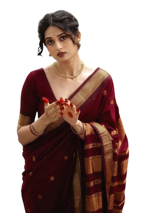 Women's Banarasi Kanjivaram Cotton Silk Saree