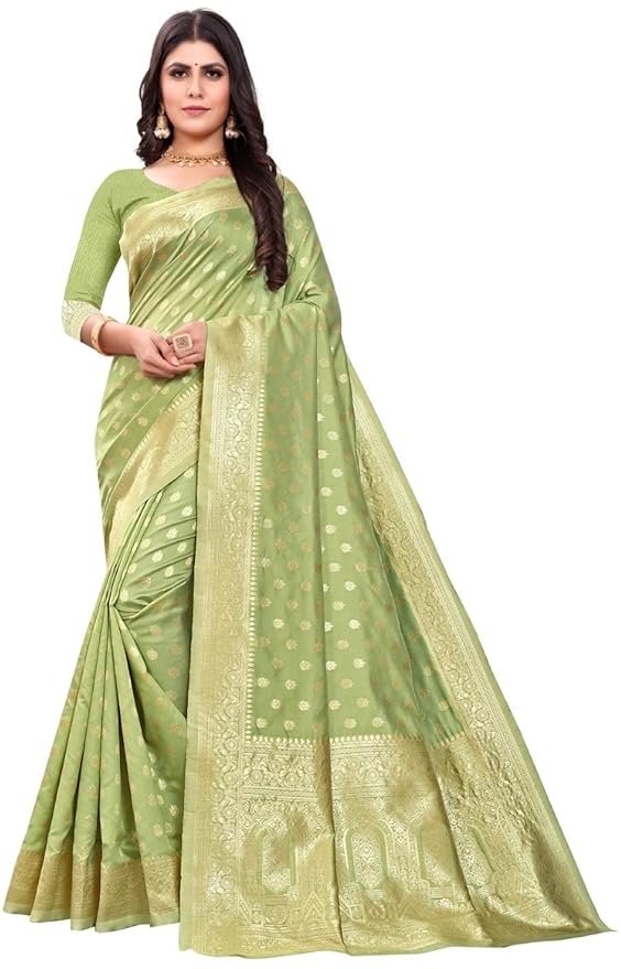 71cqMM0yoTL._SY879_ Women's Pure Kanjivaram Silk Saree Soft Design
